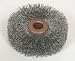 Westward 1GBN6 Wire Wheel Brush, 3 Dia, 0.0140 Wire, Steel