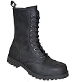 Boots & Braces 10-Loch Crazy Horse Nubukleder Schwarz, Unisex Erwachsenen Stiefel, 601324