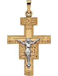 San Damiano Cross Pendant 14K Gold Yellow R41171