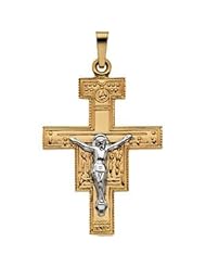 San Damiano Cross Pendant 14K Gold Yellow R41171