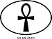 Ankh Oval Bumper Sticker
