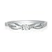 Jewelry : Beautiful Twist Band Diamond Promise Ring, White Gold