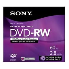 O SONY O - Disk - DVD-RW - 2.8GB - 8CMDouble-Sided - single pk w/ hang tab - Sold As Each
