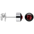 5mm Bezel July Birthstone Stud Earrings