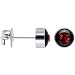 5mm Bezel July Birthstone Stud Earrings