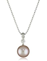 TARA Pearls "Dancing Diamond" 10X11mm Freshwater Pearl 18 Karat White Gold Pendant Necklace