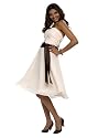 Astrapahl, Party Cocktailkleid, gerafft mit Schleife, Farbe apricot