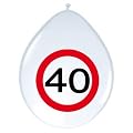 8 St�ck Luftballons Verkehrsschild 40