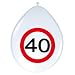 Luftballons Verkehrsschild 40