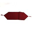 Handmade Elegant Tassled Table Runner In Burgundy Cotton