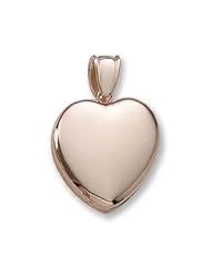 18k Premium Weight Yellow Gold Heart Picture Locket 1 inch x 1 inch in 18K