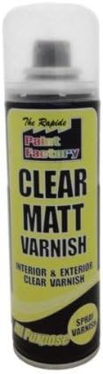 Varnish Spray Can 250ml Clear Matt 10 Pack/S by The Rapide Paint Factory