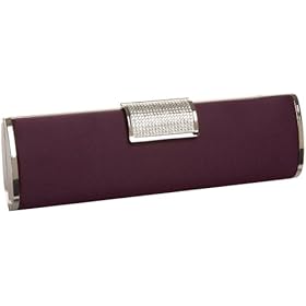 La Regale Rhinestone Clasp Satin Clutch La Regale Rhinestone Clasp Satin Clutch