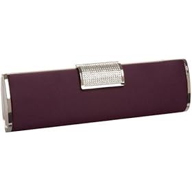 La Regale Rhinestone Clasp Satin Clutch