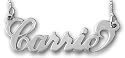 Personalized Silver Carrie 'Sex and the City' Script Custom Any Name Necklace