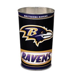 <b>Baltimore Ravens NFL Tapered Wastebasket by Wincraft (15"" Height)</b>