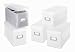 Set of 5 Metro CD Storage Boxes - Acid Free Plastic (White) (5.75H x 5.25W x 12.00D)