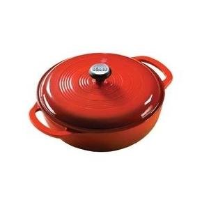 Lodge Enameled Cast-Iron 3-Quart Dutch Oven, Island Spice Red by Lodge