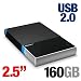 Seagate STM901603BAA1E1-RK 160GB Black Armor 2.5-Inch USB 2.0 External Hard Drive