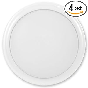 Lights By Night 17441 Battery Operated Plastic Utility Touch Light, White, 4 Pack by General Electric