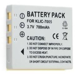 KLIC-7005 Battery For Benq X600, Kodak EasyShare C763, Ricoh Caplio 10G, HP Photosmart R742, Konica Minolta Dimage X1, Panasonic Lumix DMC-FX7, DMC-FX2