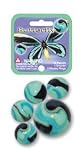 Mega Marbles - BUTTERFLY Marbles Net (1 Shooter Marble, 24 Player Marbles & 2 Display Rings)