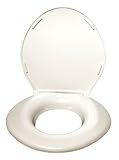 Big John Toilet Seat Closed Front with Lid, Biscuit