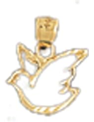 Dazzlers Solid 14k Gold Bird Charm Pendant Available in three colors from jewelsberry (weights: 1 grams only)