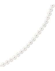 7" 14K Yellow Gold 6.5-7.0mm (0.26"-0.28") White Pearl Bracelet w/ Fish Clasp