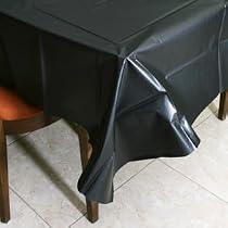 Black Plastic Tablecover