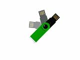 PNY Micro Swing Attaché 4 GB USB 2.0 Flash Drive P-FDU4GB-EF/DGRN (Green)