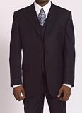 Jones New York Navy Stripe 3-Button Vested Suit