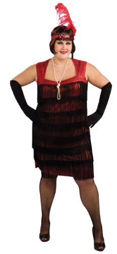 Plus Size Red Flapper Costume