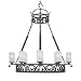 Toledo Eight Light Island Pendant in Natural Iron Size: 45.75 H x 47.75 W