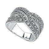 SALE. Silver Marcasite Ring by Elements