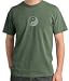 YIN YANG Yoga Martial Arts Meditation Adult Pigment Dyed T-shirt Tee Shirt - Olive Green