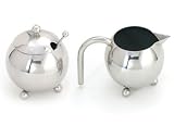Stainless Steel Sugar Bowl and Creamer (Mirror Finish)