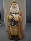 Fenton Art Glass Patriotic Santa Claus with Kitten