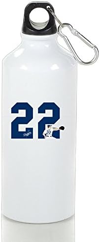 ZOENA Claytonkershaw NO. 22 Pitcher Stylish Aluminum Climbing Kettle White With Carabiner Hook,400-600ml /6.5OZ