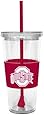 NCAA Ohio State Buckeyes 22 Ounce Insulated Tumbler with Rubber Sleeve and Stir Straw