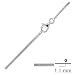 1.1mm Sterling Silver Snake Chain for Men or Women in 16", 18", 20", 24" and 30" Lengths, #8425