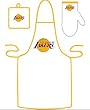 Los Angeles Lakers Grilling Apron Set - Basketball Sports Merchandise