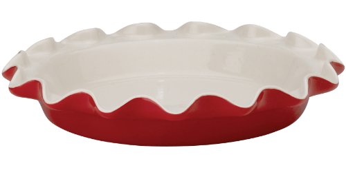 HIC Ceramic Rose's Perfect Pie Plate, Rose