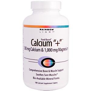 Rainbow Light Magnesium Calcium + Food Based Tablets 180 tablets