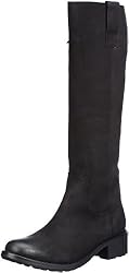 Buffalo London 1000 SD-03-1 OIL NUBUCK SYNT FUR 135888, Damen Klassische Stiefel, Schwarz (BLACK 01), EU 38