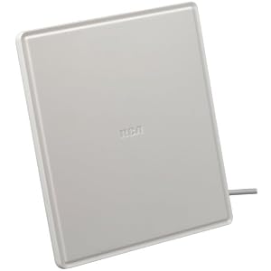 RCA ANT1450M Multi-Directional Digital Flat Amplified HDTV Antenna (White) by RCA