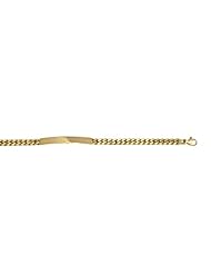 CleverEves 14Kt Yellow Gold Curb 5.5mm With Id Bracelet