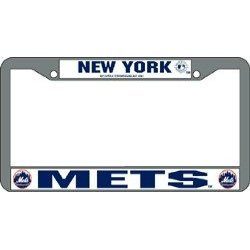 New York Mets Chrome License Plate Frame