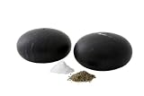 T&G Marble Art Black Marble Pebble Cruet Set in Silky Black d7.7x 4.4cm