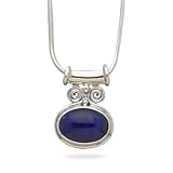 18 Inch Oval Lapis Necklace